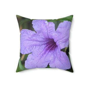 Vibrant Purple Flower Polyester Square Pillow - Dipaliz - Throw Pillows
