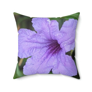 Vibrant Purple Flower Polyester Square Pillow - Dipaliz - Throw Pillows