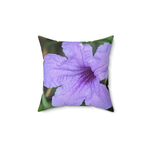 Vibrant Purple Flower Polyester Square Pillow - Dipaliz - Throw Pillows