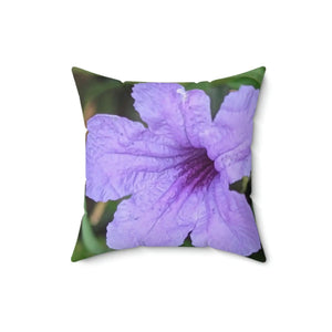 Vibrant Purple Flower Polyester Square Pillow - Dipaliz - Throw Pillows