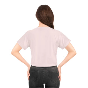 Vibrant Purple Flowers Aop Crop Tee - Silky Polyester - Dipaliz - T-shirts