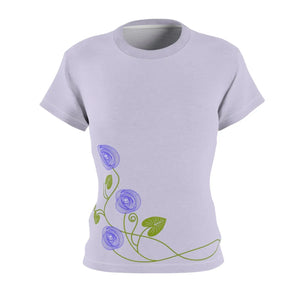 Vibrant Purple Flowers Polyester Tee - Floral - Dipaliz - T-shirts