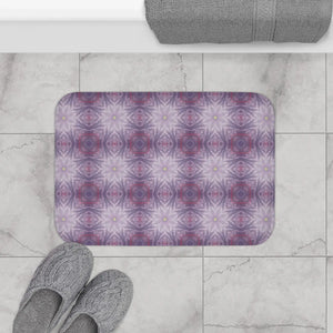 Plush Purple Geometric Bath Mat - Soft Microfiber - Dipaliz - Bathroom Accessories
