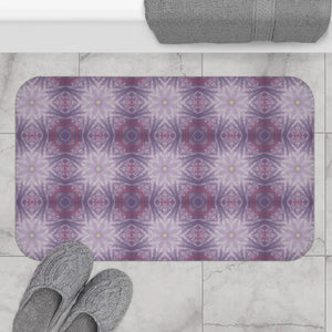 Plush Purple Geometric Bath Mat - Soft Microfiber - Dipaliz - Bathroom Accessories