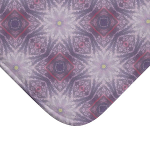 Plush Purple Geometric Bath Mat - Soft Microfiber - Dipaliz - Bathroom Accessories