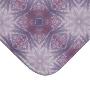 Plush Purple Geometric Bath Mat - Soft Microfiber - Dipaliz - Bathroom Accessories