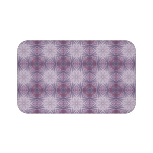 Plush Purple Geometric Bath Mat - Soft Microfiber - Dipaliz - Bathroom Accessories