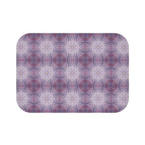 Plush Purple Geometric Bath Mat - Soft Microfiber - Dipaliz - Bathroom Accessories
