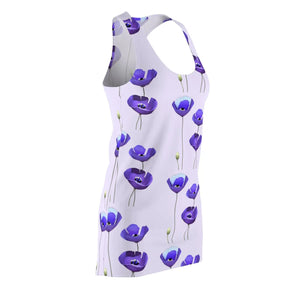 Purple Poppy Racerback Dress – Eco Cotton - Dipaliz - Dresses - Xs