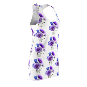 Purple Poppy Flowers Racerback Dress - Casual - Dipaliz - Dresses - Xs