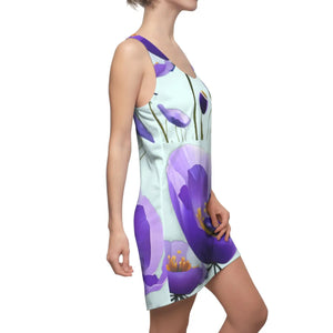 Purple Poppy Flowers Racerback Dress Summer Wear Dipaliz - Dresses - Xs