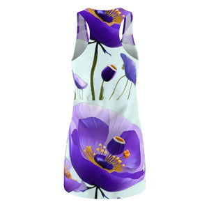 Purple Poppy Flowers Racerback Dress Summer Wear Dipaliz - Dresses - Xs