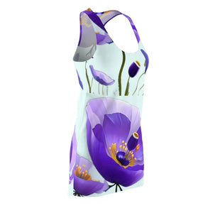 Purple Poppy Flowers Racerback Dress Summer Wear Dipaliz - Dresses - Xs