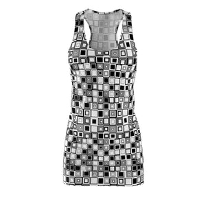 Dipaliz Racerback Mini Dress Geometric Tile Print Sporty Cloth - Dresses