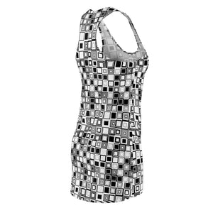 Dipaliz Racerback Mini Dress Geometric Tile Print Sporty Cloth - Dresses