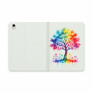 Dipaliz Rainbow Tree Tablet Folio Case Vegan Leather Pockets - Computer Accessories