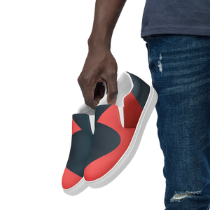 Bold Red and Blue Men’s Canvas Shoes - Dipaliz - Sneakers