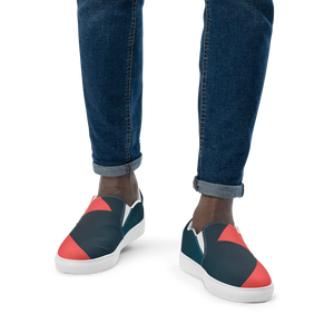 Bold Red and Blue Men’s Canvas Shoes - Dipaliz - Sneakers