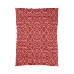 Red Floral Abstract Blanket – Soft Polyester - Dipaliz - Quilts & Comforters