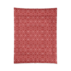 Red Floral Abstract Blanket – Soft Polyester - Dipaliz - Quilts & Comforters