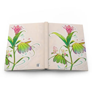 Hardcover Journal Matte Red Flowering Plant Design - Dipaliz - Journals