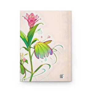 Hardcover Journal Matte Red Flowering Plant Design - Dipaliz - Journals