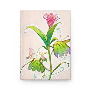 Hardcover Journal Matte Red Flowering Plant Design - Dipaliz - Journals