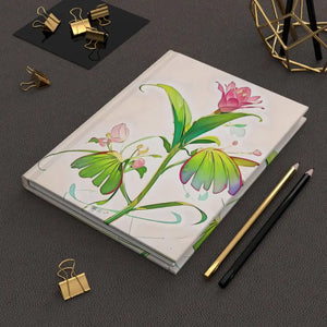 Hardcover Journal Matte Red Flowering Plant Design - Dipaliz - Journals