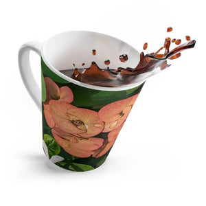 Latte Mug Red Flowers Chic Style for Women’s Fashion - Dipaliz - 12oz - Mugs