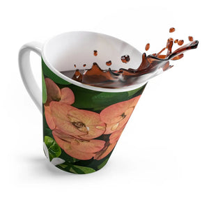 Chic Red Flowers Latte Mug - Eco-friendly Gift - Dipaliz - Mugs