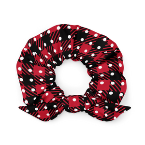 Red Polka Dot Recycled Scrunchie - Eco Friendly Gift - Dipaliz - Ponytail Holders