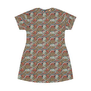 Dipaliz Retro Concentric Circles All-over Print Dress - Dresses