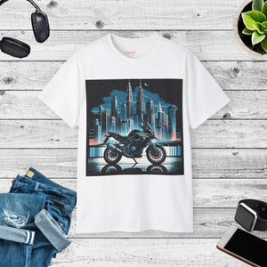 Urban Motorcycle Ultra Cotton Tee - Bold Cityscape - Dipaliz - T-shirts
