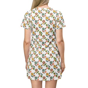 Dipaliz Retro Wildflower All-over Print T-shirt Dress - Dresses