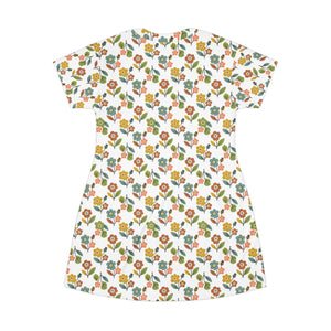 Dipaliz Retro Wildflower All-over Print T-shirt Dress - Dresses