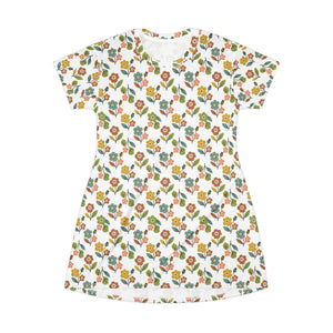 Dipaliz Retro Wildflower All-over Print T-shirt Dress - Dresses