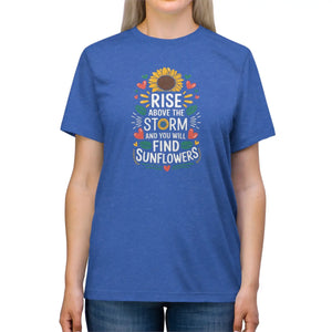 Soft Unisex Triblend Tee - Rise Above Design - Dipaliz - T-shirts
