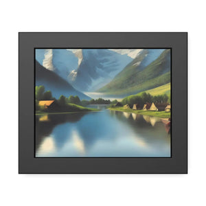 Vibrant Framed Paper Posters - Riverside Scene - Dipaliz - Prints & Visual Artwork