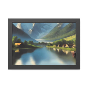 Vibrant Framed Paper Posters - Riverside Scene - Dipaliz - Prints & Visual Artwork