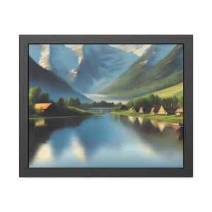Vibrant Framed Paper Posters - Riverside Scene - Dipaliz - Prints & Visual Artwork