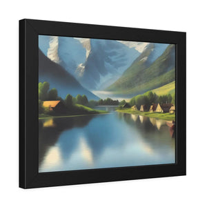 Vibrant Framed Paper Posters - Riverside Scene - Dipaliz - Prints & Visual Artwork