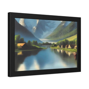 Vibrant Framed Paper Posters - Riverside Scene - Dipaliz - Prints & Visual Artwork