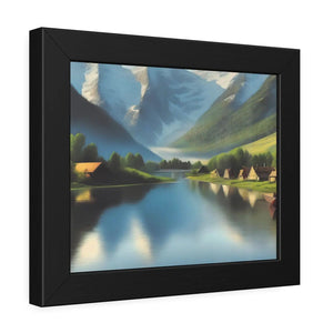 Vibrant Framed Paper Posters - Riverside Scene - Dipaliz - Prints & Visual Artwork