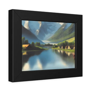 Vibrant Framed Paper Posters - Riverside Scene - Dipaliz - Prints & Visual Artwork