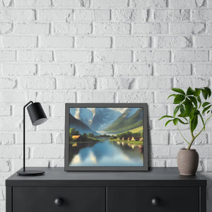 Vibrant Framed Paper Posters - Riverside Scene - Dipaliz - Prints & Visual Artwork