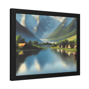 Vibrant Framed Paper Posters - Riverside Scene - Dipaliz - Prints & Visual Artwork