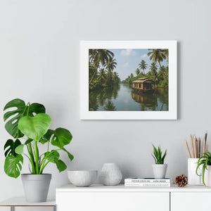 Poster - Gallery Canvas Palm Trees River Beach Decor Art - Dipaliz