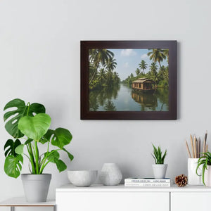 Poster - Gallery Canvas Palm Trees River Beach Decor Art - Dipaliz