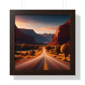 Panoramic Framed Horizontal Poster - Utah Landscape - Dipaliz - Posters Prints & Visual Artwork