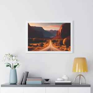 Panoramic Framed Horizontal Poster - Utah Landscape - Dipaliz - Posters Prints & Visual Artwork